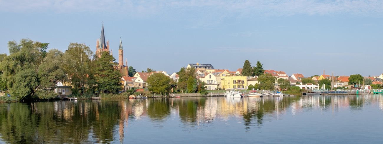 Blick über die Havel auf die Inselstadt Werder