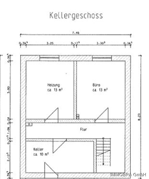 Grundriss Kellergeschoss – Doppelhaushälfte in Brandenburg an der Havel