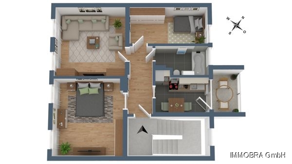 Grundriss – Etagenwohnung in Brandenburg an der Havel