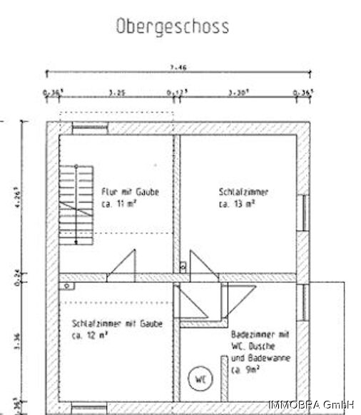 Grundriss Dachgeschoss – Doppelhaushälfte in Brandenburg an der Havel