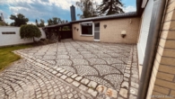 Terrasse - Exklusives Erholungsgrundstück mit Bungalow, Pool und traumhafter Sonnenterrasse in der Mötzower Vorstadt