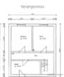 Grundriss Kellergeschoss - Vermietete Doppelhaushälfte auf eigener Scholle – Kapitalanlage in Brandenburg